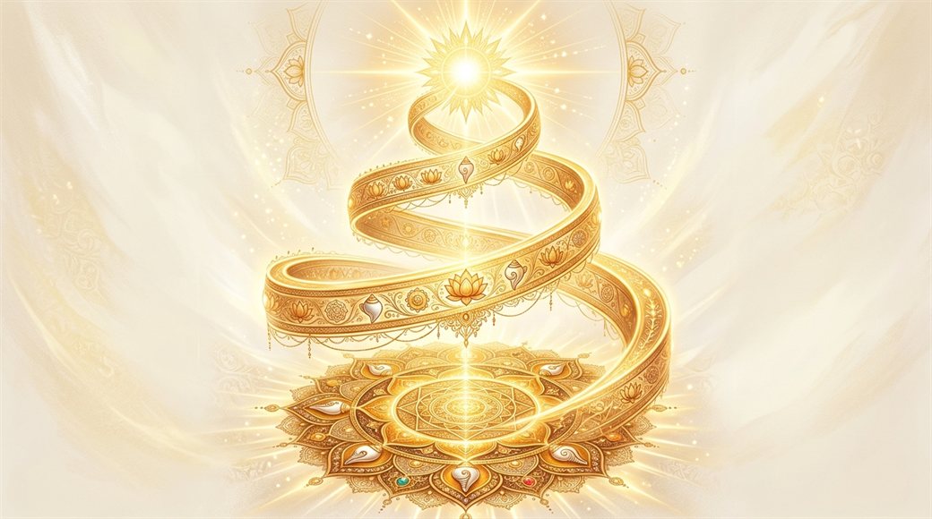 The five great services, rising as a golden spiral toward the love of God